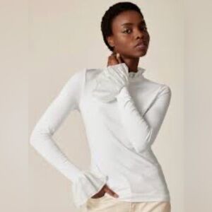 ME+EM Blush Ruffled Cuff and Collar Blouse Size 8